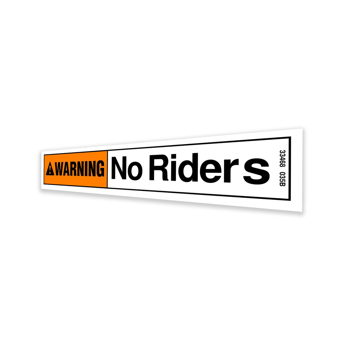 Genie 33468GT Decal, Warning, No Riders | Reliable Equipment Parts