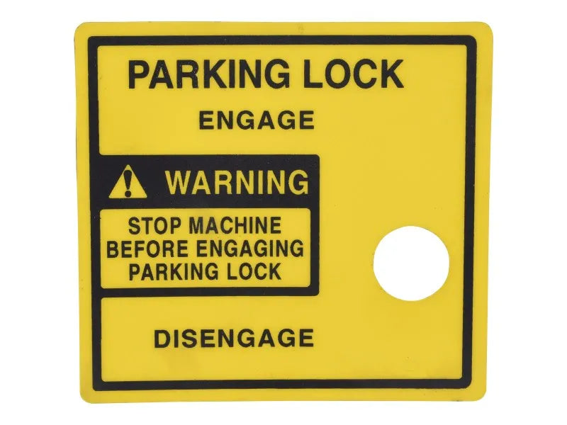 JLG Part # 4106692 -  Decal Park Lock