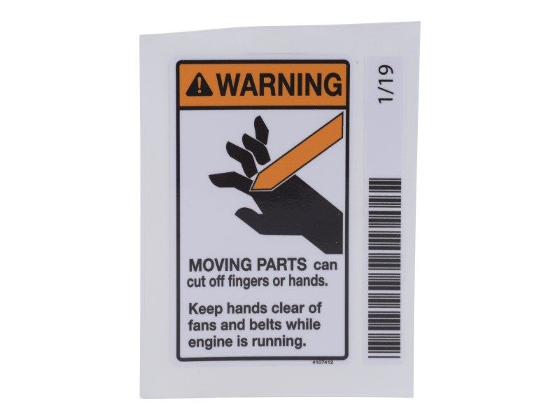 JLG Part # 4107412 – Decal Fan Warning