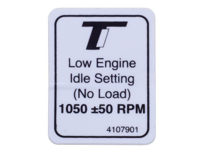 JLG Part # 4107901 – Decal Low Engine Idle