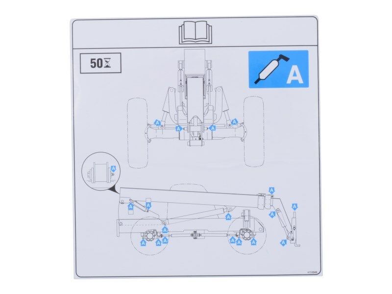 JLG Part # 4110349 -  Decal Lube Chart