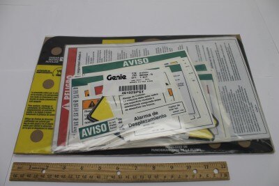 Genie 46192SPGT DECAL KIT,INSTRUCTIONAL,Z30N