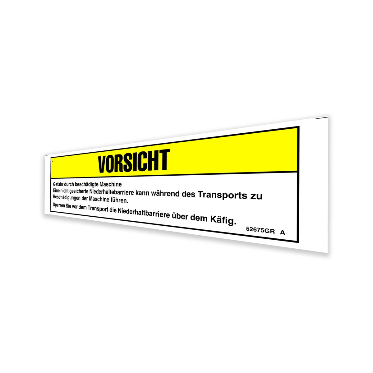 Genie 52675GRGT DECAL,CAUTION,DAMAGED MACHINE