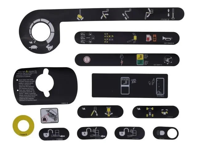 OEM JLG Platform Control Box Decal Kit # 1001241340