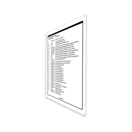 Genie 65053DUGT DECAL,LABEL,FAULT CODES