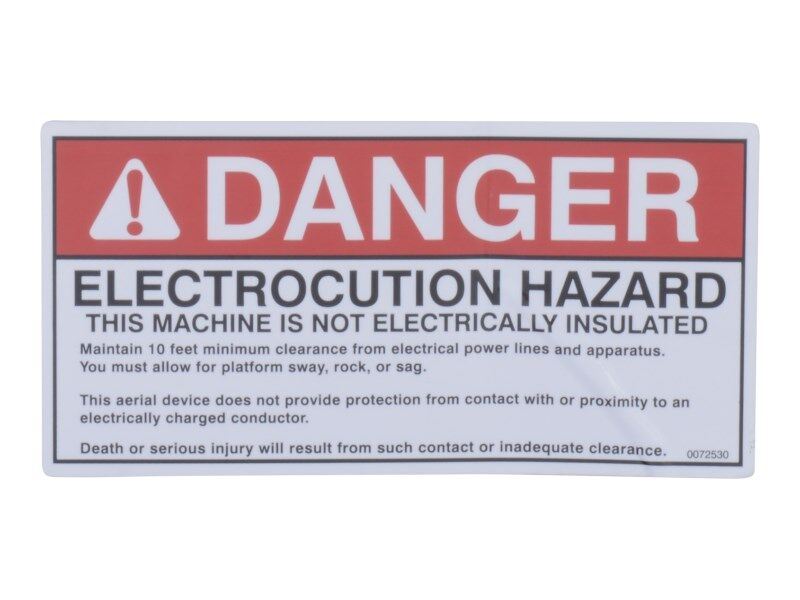 JLG Part # 70040521 – Decal Dngr Electrical Hazard