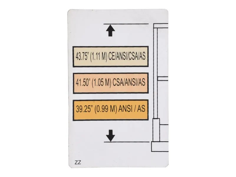JLG Part # 70040624 – Decal, Railing Height