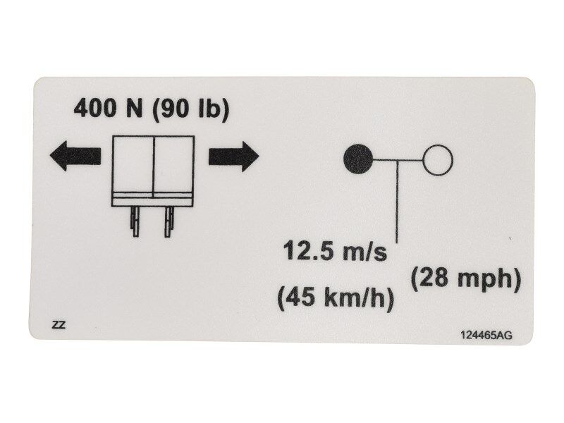 JLG Part # 70040630 – Decal, Side Force