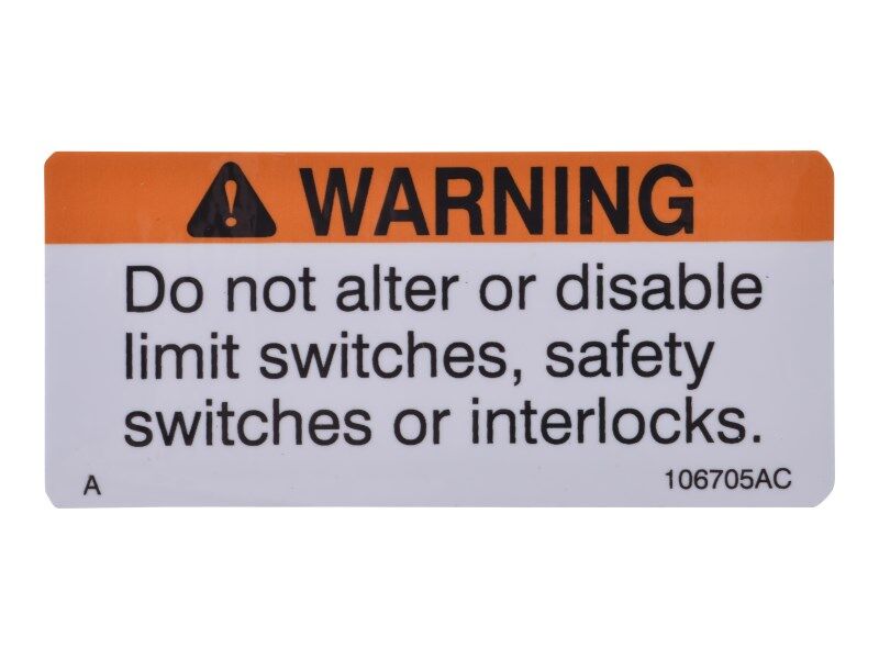 JLG Part # 70040633 – Decal, Do Not Alter
