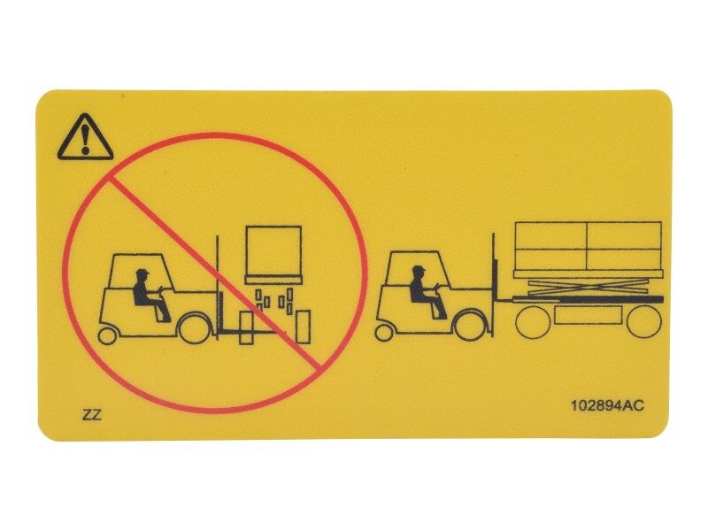 JLG Part # 70040642 – Decal, Caution Fork
