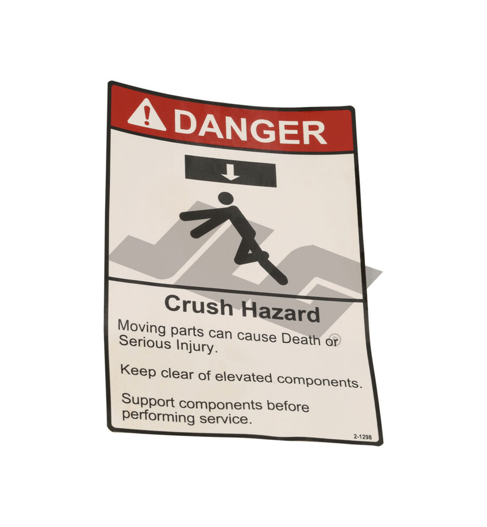 JLG Part # 70040747 – Overhead Crush Hazard