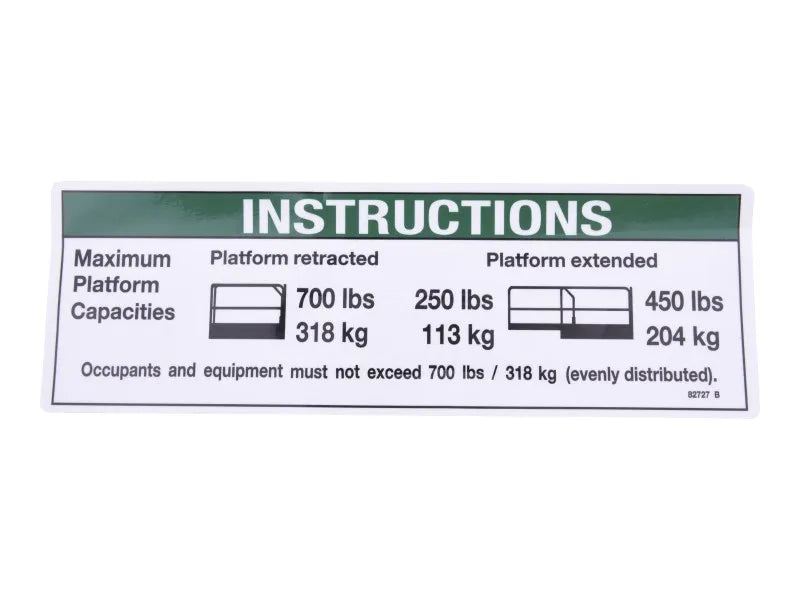 JLG Part # 70040781 – Instrument-MAX Cap 700lbs
