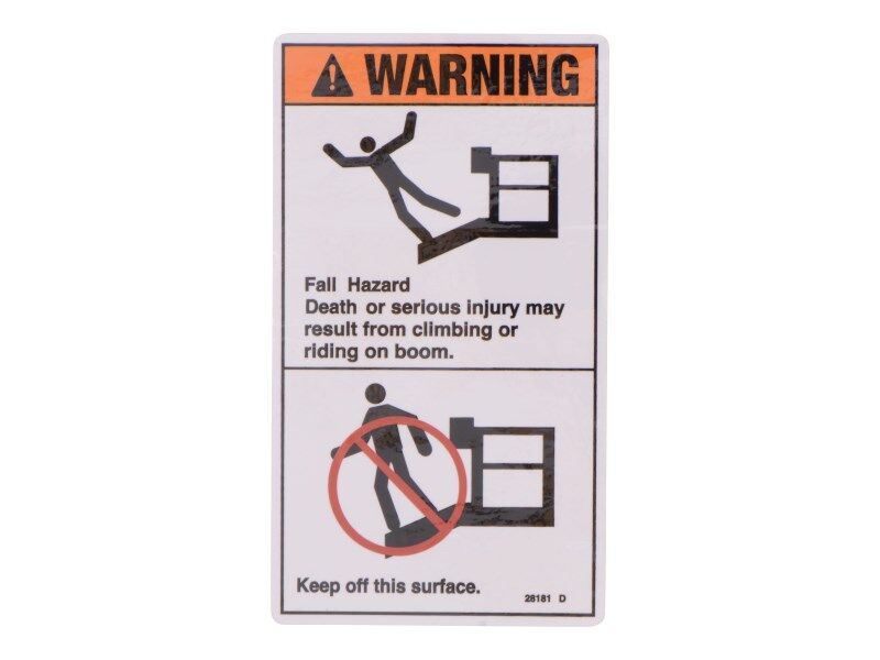 JLG Part # 70040819 – Warn No Step