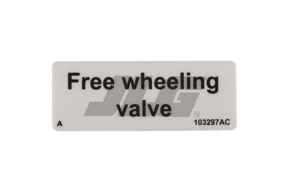 JLG Part # 70040888 – Free Wheel Decal