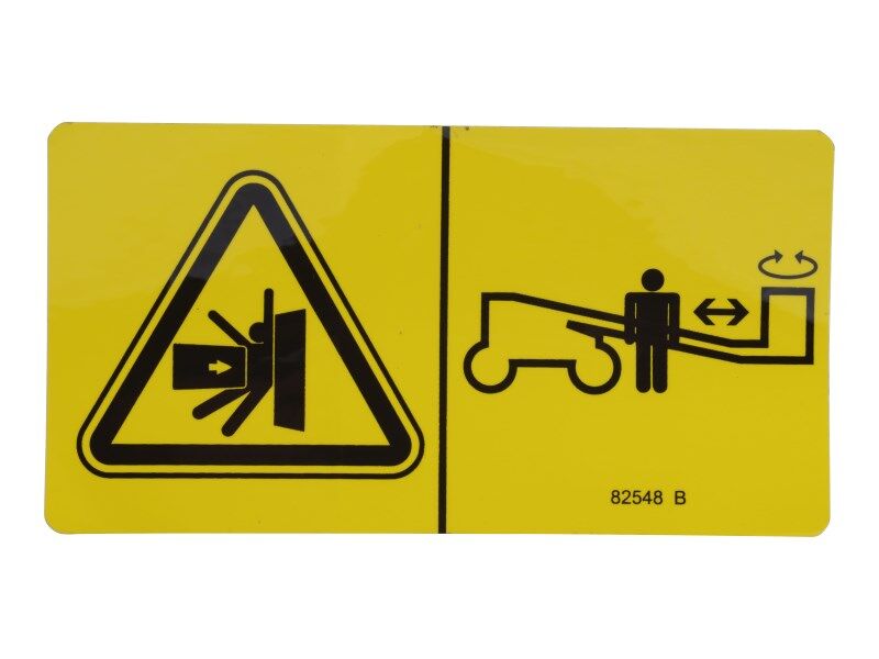 JLG Part # 70041065 – Decal, Warn, Crush Hazard Platform