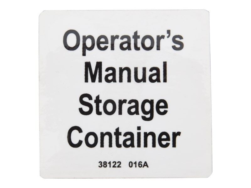 JLG Part # 70041571 – Decal, Label,om Storage