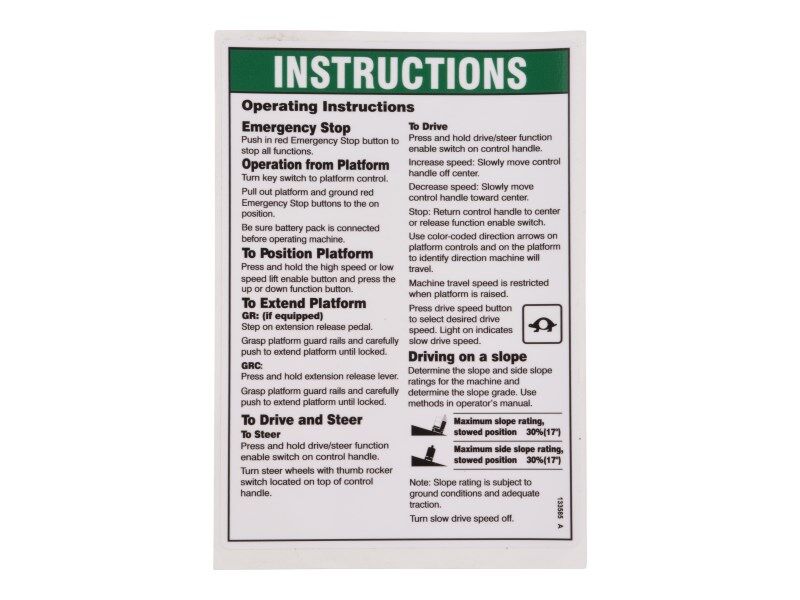 JLG Part # 70041589 – Decal