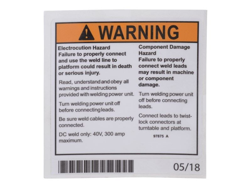 JLG Part # 70041718 – Decal