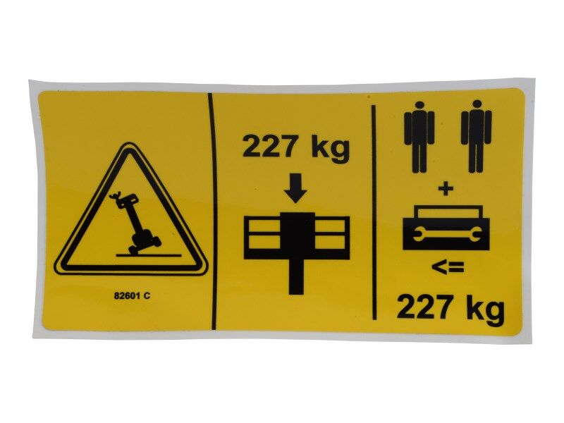 JLG Part # 70041869 – Decal, Label, Max Capacity