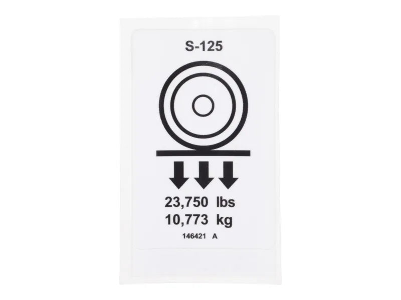 JLG Part # 70042732 – Wheel Load Decal