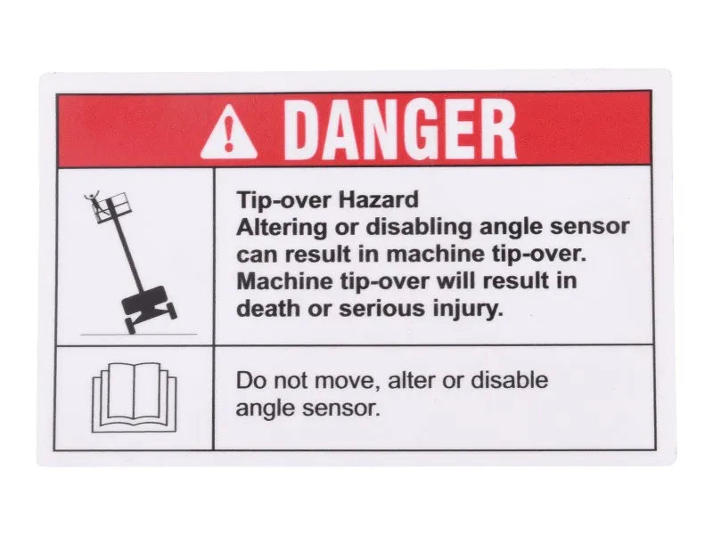 JLG Part # 70042918 – Decal, Danger, Tip-Over