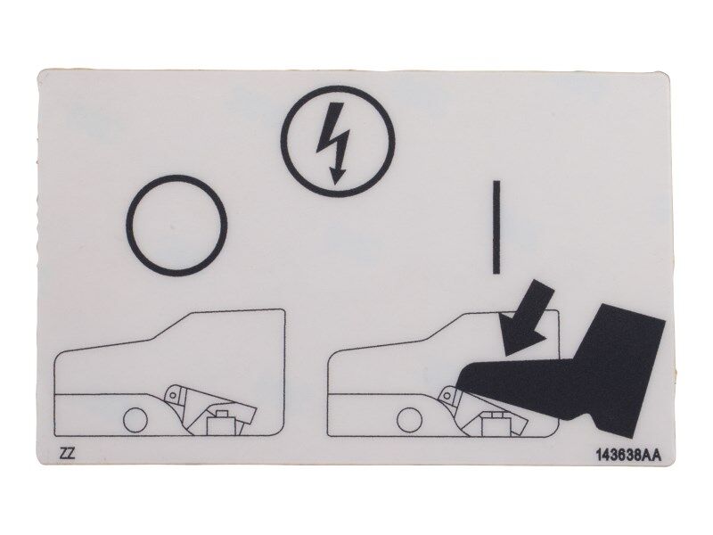 JLG Part # 70043147 – Decal,footswith Enable On/off