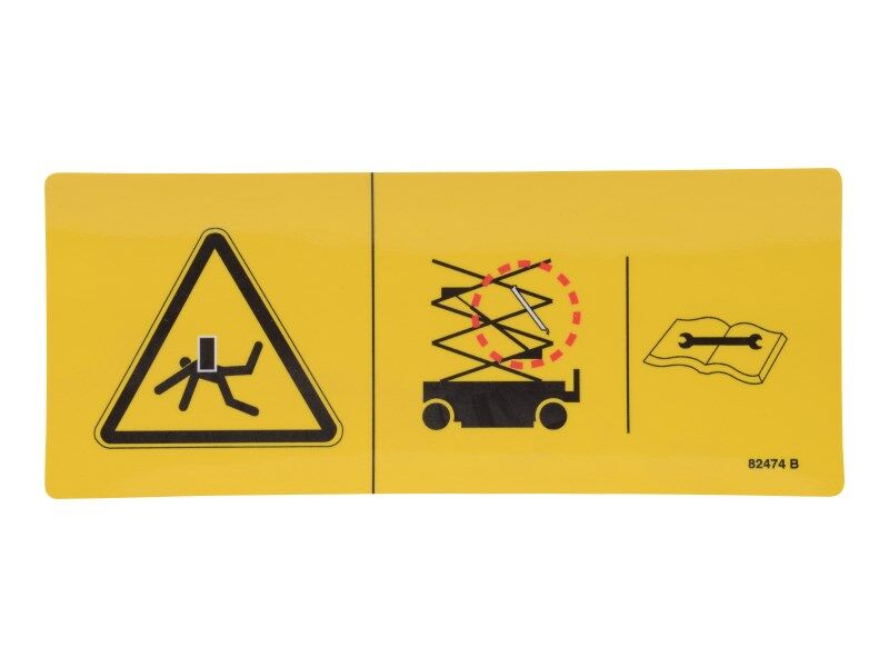 JLG Part # 70043614 – Safety Arm Decal