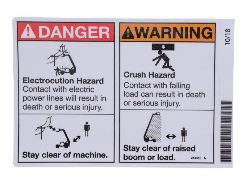 JLG Part # 70046731 – Decal, Danger, Warning
