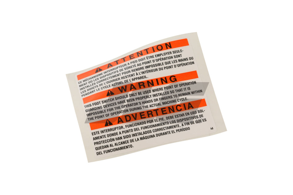 JLG Part # 7020247 – Decal, Footswitch