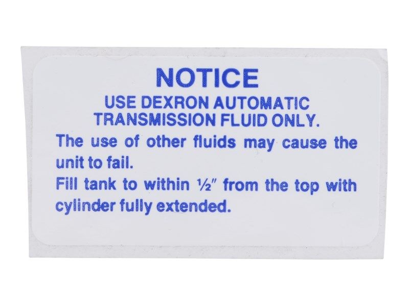 JLG Part # 7026312 – Decal, Fill Instruction