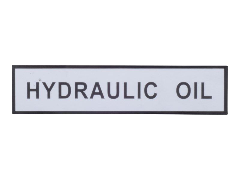 JLG Part # 77023006 -  Hydraulic Oil Decal