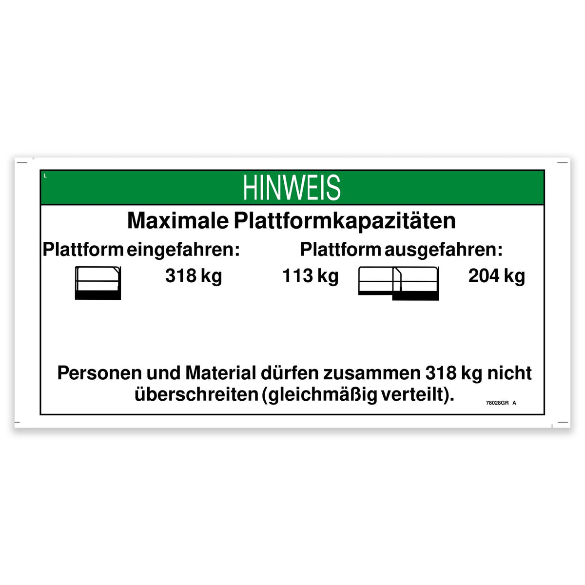Genie 78028GRGT Decal, Notice, Maxcap | Reliable Equipment Parts