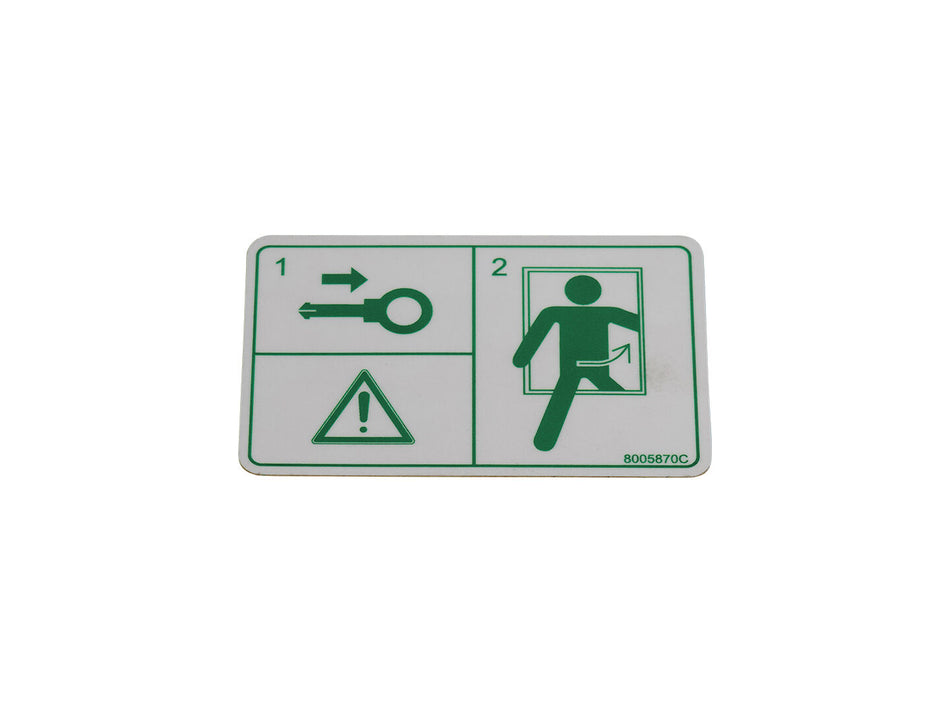 JLG Part # 8005870 – Label