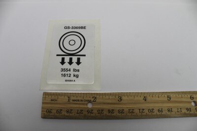 Genie 824264GT DECAL,LABEL,WHEEL LD,GS3369BE