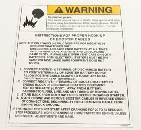 Genie 852570GT DECAL,BATTERY WARN & CABLE