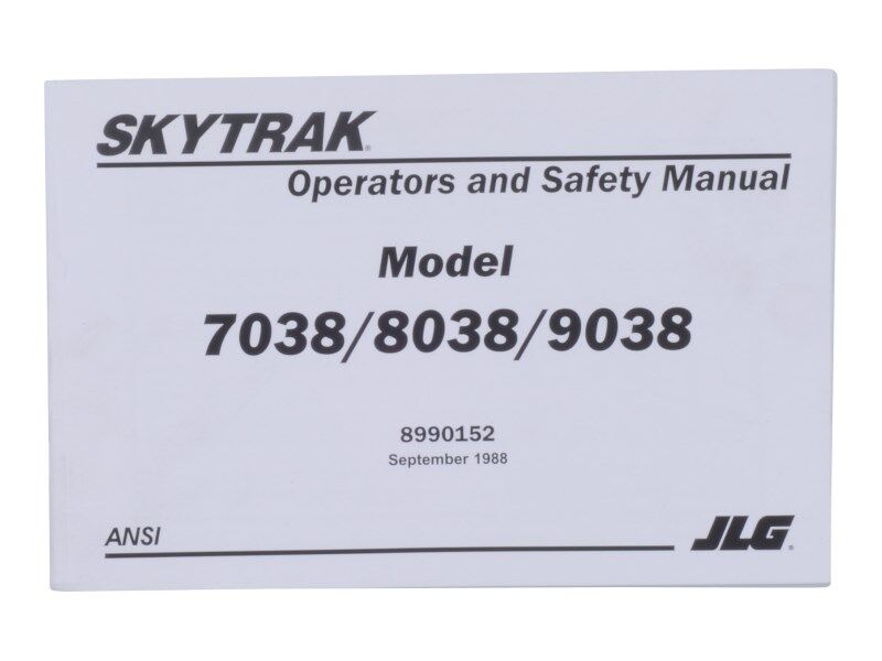 JLG Part # 8990152 – Manual Owners/oper 70/80/9038
