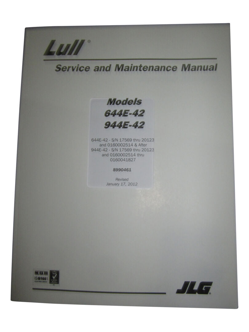 JLG Part # 8990461 -  Manual Service 644E/944E