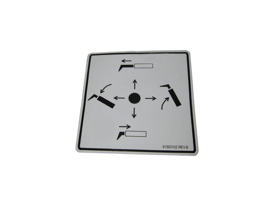 JLG Part # 91503102 – Boom Control Decal