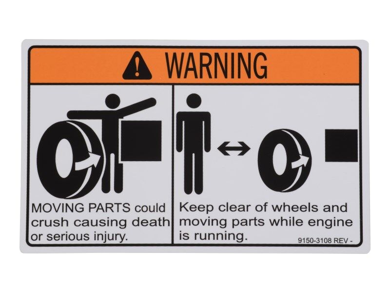 JLG Part # 91503108 – Steer Wheel Decal