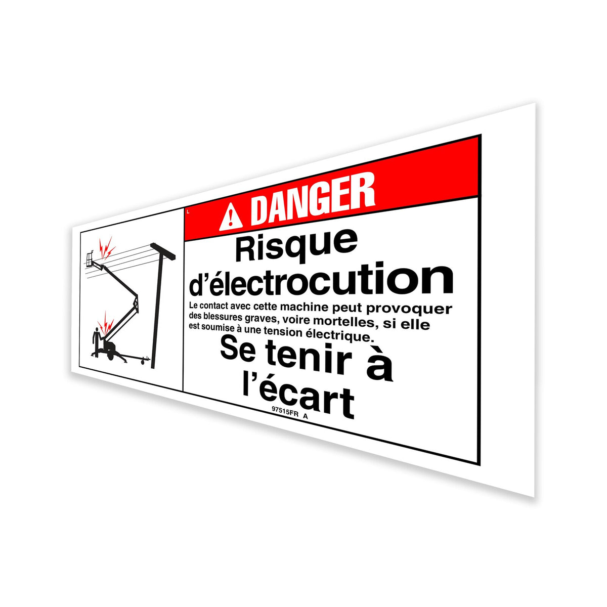 Genie 97515FRGT DECAL,DANGER,ELEC HAZ STAY CLR