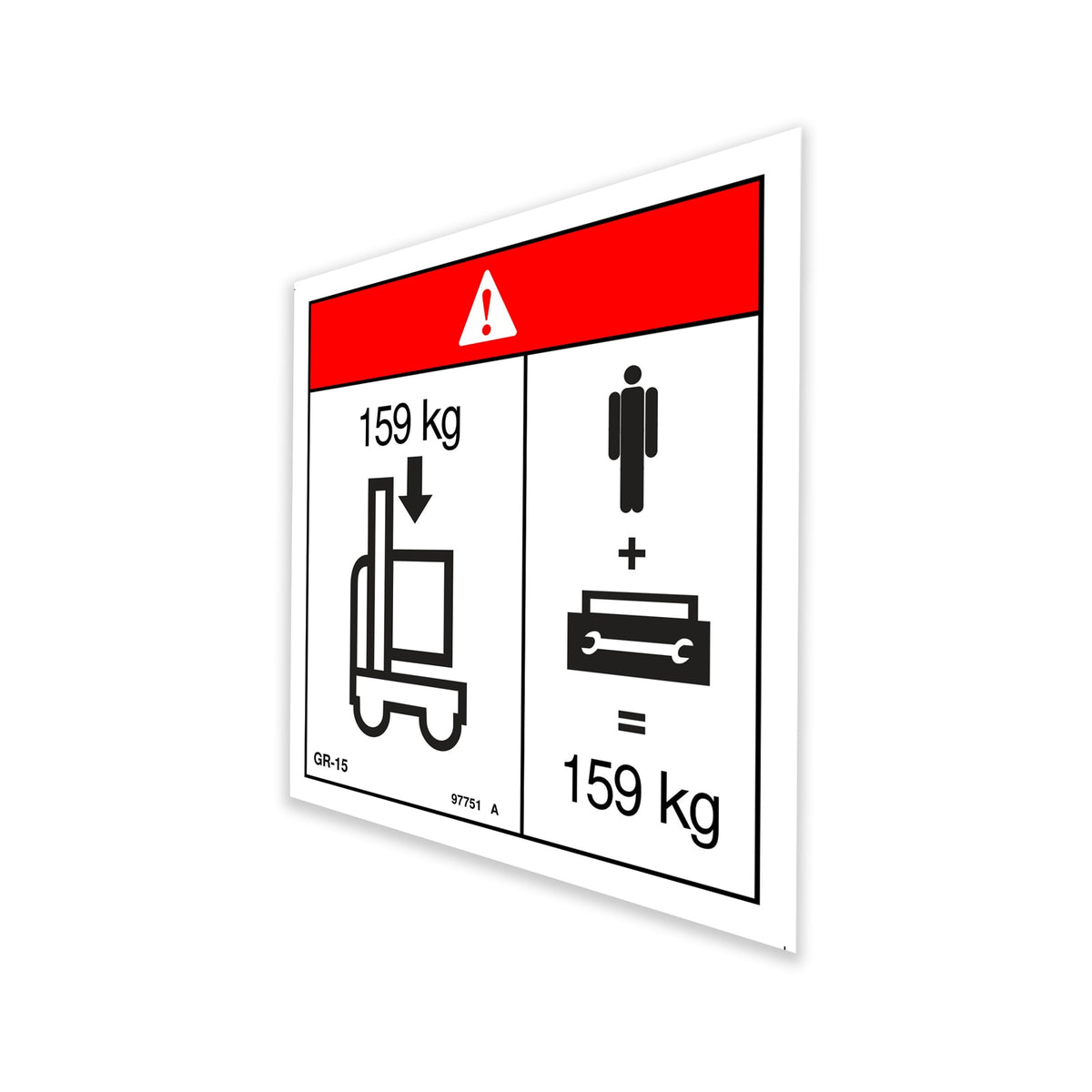 Genie 97751GT DECAL,DANGER,MAX CAP PLAT***