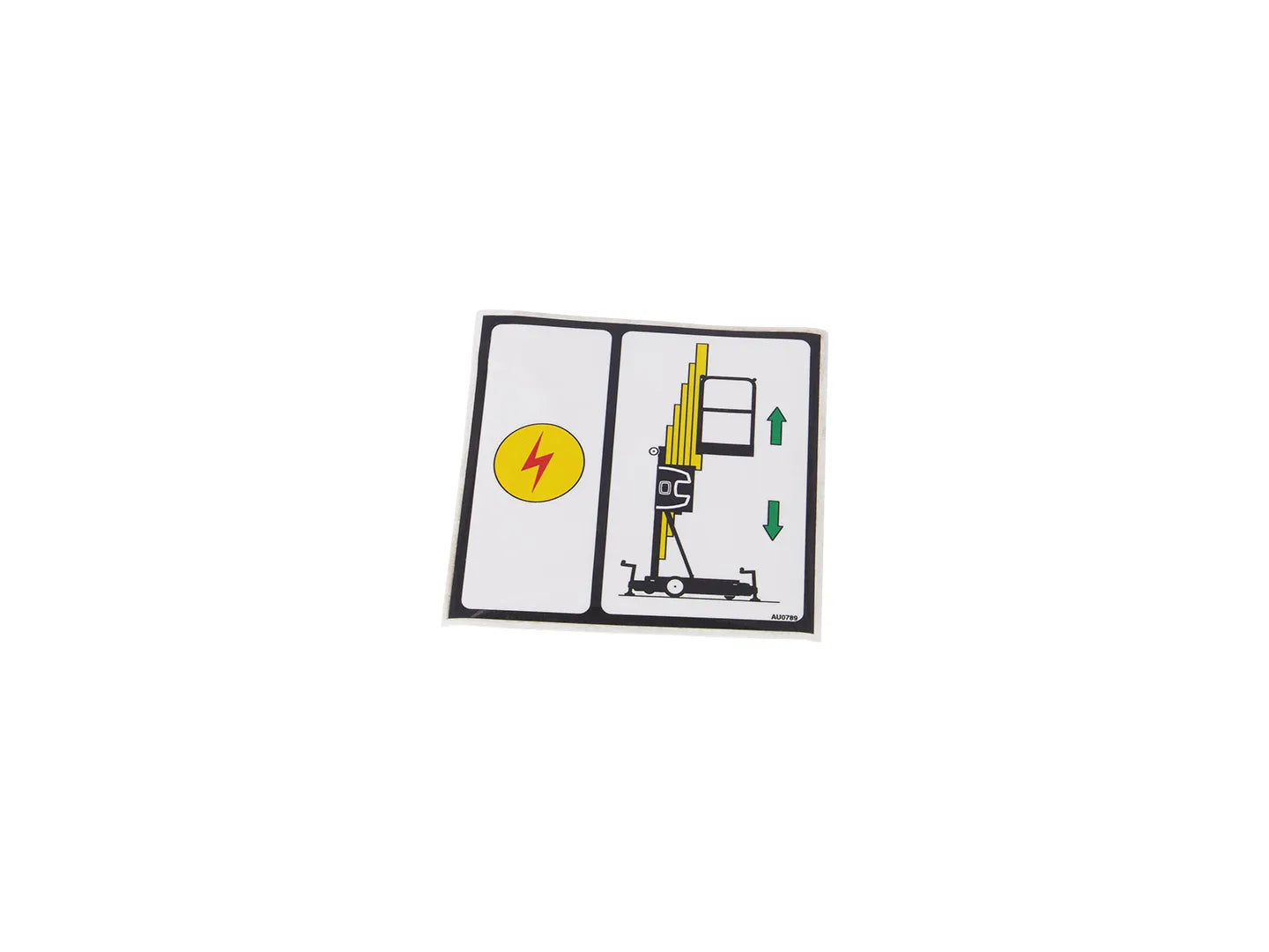 JLG Decal Upper Controls Au0789 replacement part image