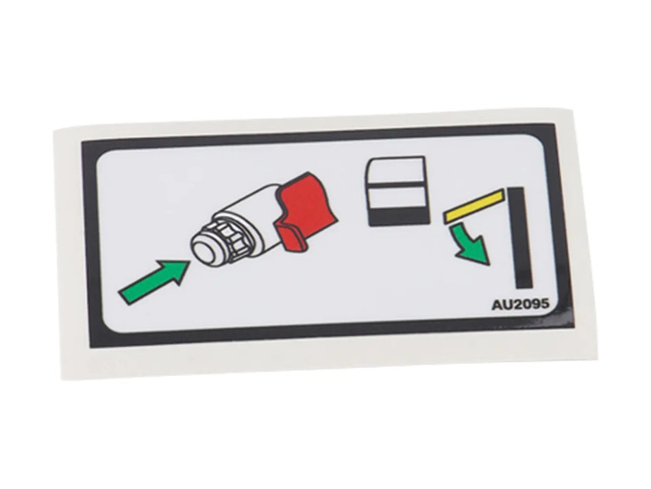 JLG Decal Jib Manual Descent Au2095 replacement part image