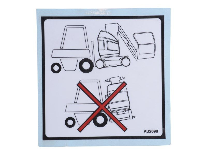 JLG Decal Insert Forks Au2098 replacement part image