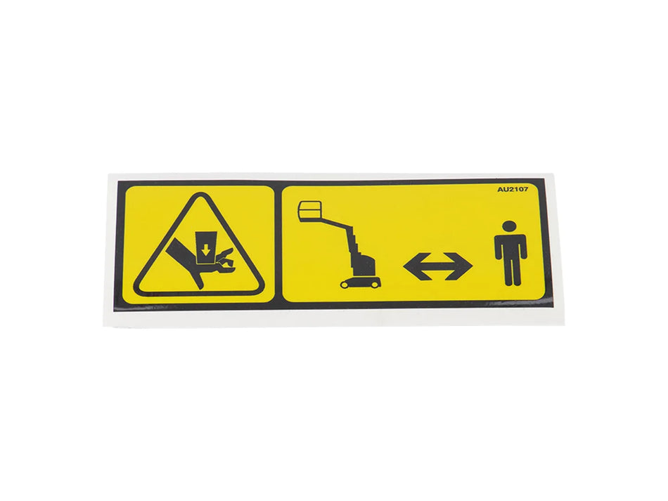 JLG Decal Hand Crushing Hazard Au2107 replacement part image
