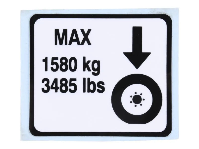 JLG Decal Loads On Wheel Au2116 replacement part image
