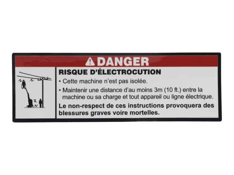 JLG Decal Electrocution Hazard Au2144 replacement part image