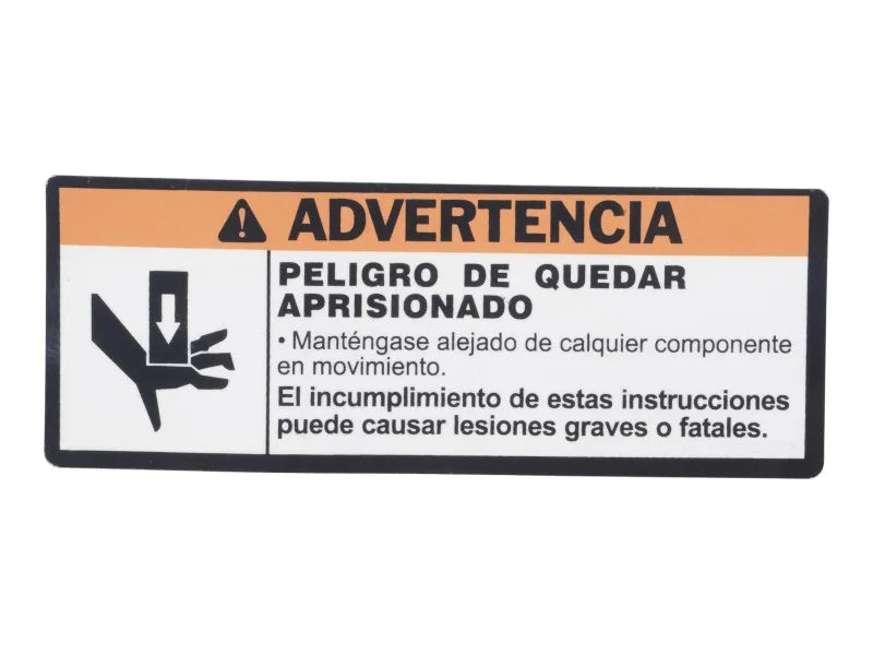 JLG Decalhand Crushing Hazard Au2147 replacement part image