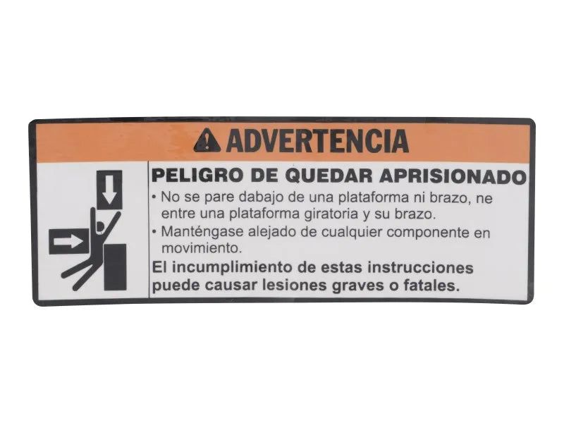 JLG Decalcrushing Hazard Au2149 replacement part image