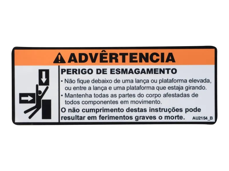 JLG Decalcrushing Hazard Au2154 replacement part image